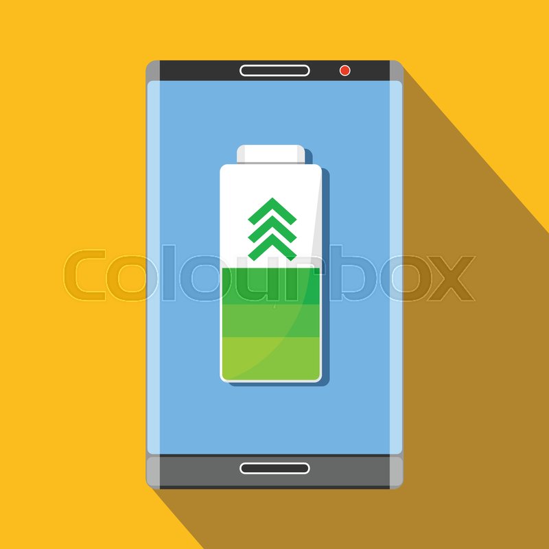 800x800 Mobile Phone Battery Icon Stock Vector Colourbox