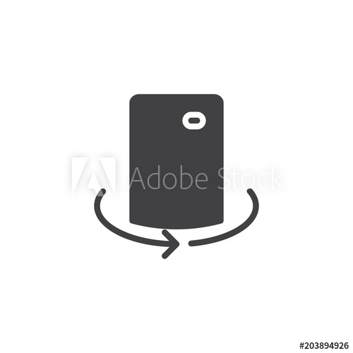 500x500 Mobile Camera Rotate Vector Icon Filled Flat Sign For Mobile