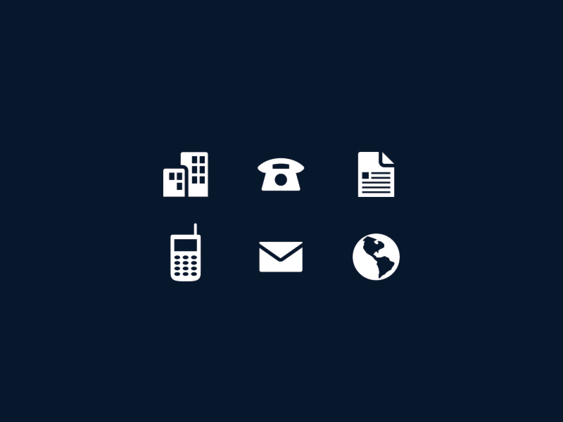 800x600 Business Card Icons