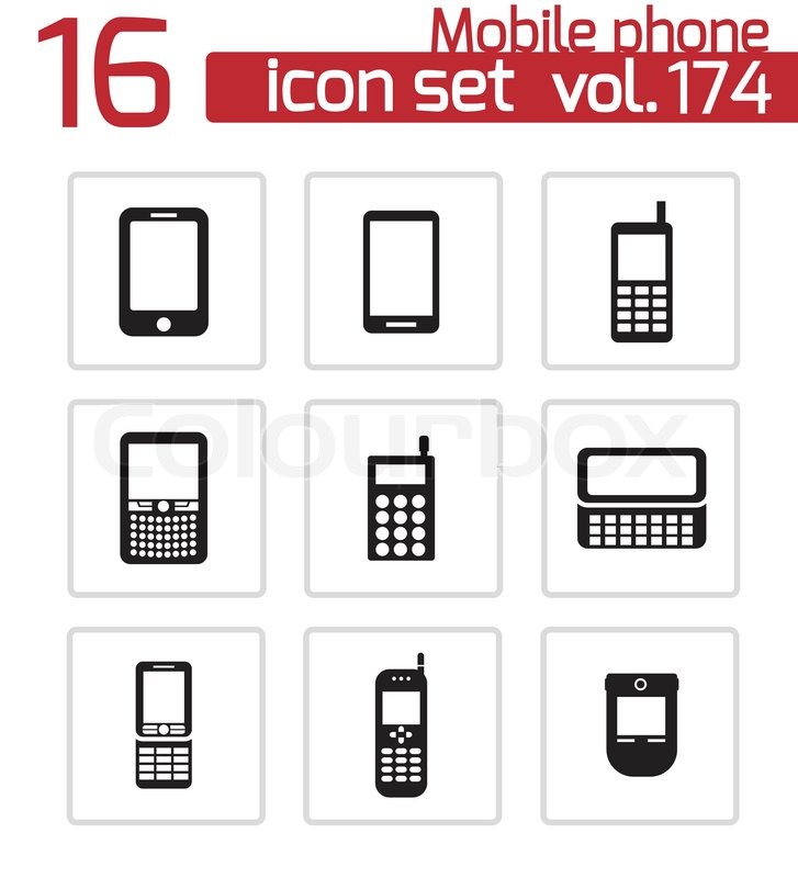 Cute Phone Icons Vector Images 727x800 Cute Phone Icons Vector Images