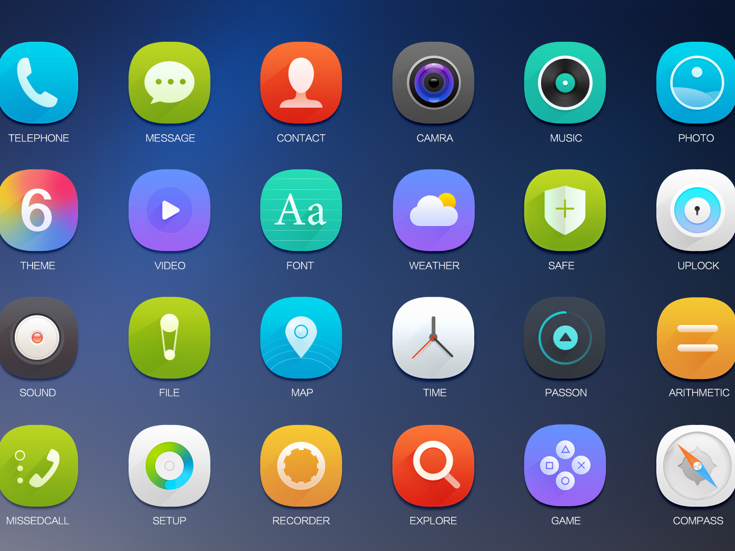 1440x1080 Mobile Phone Icon Design Flat Wind