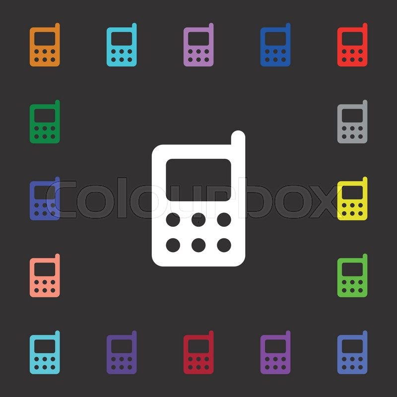 800x800 Mobile Phone Icon Sign Lots Of Stock Vector Colourbox