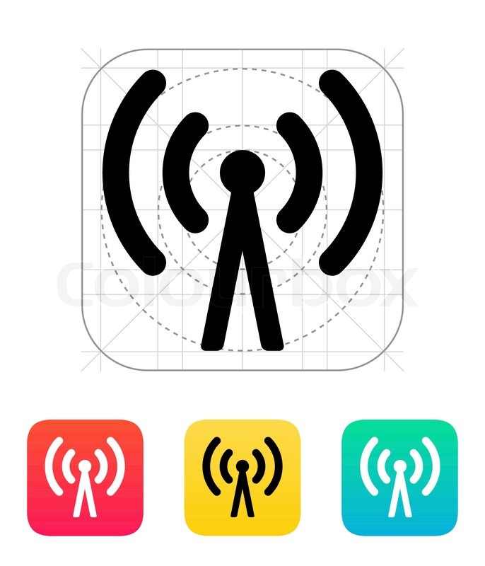 686x800 Cell Phone Tower Icon Wireless Stock Vector Colourbox