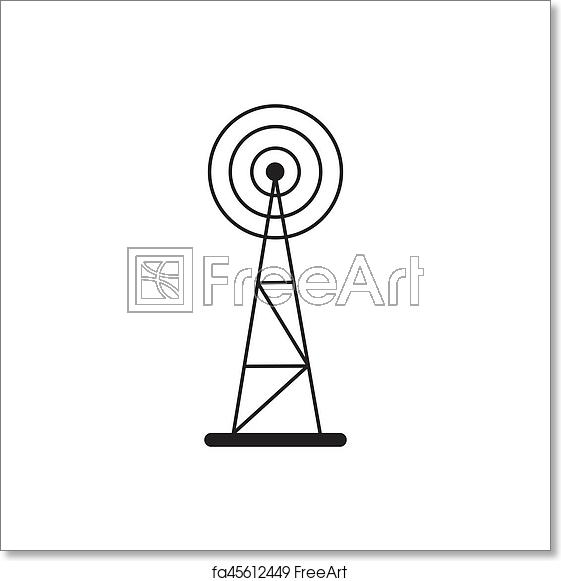 561x581 Free Art Print Of Cell Phone Tower Icon Cell Phone Tower Icon