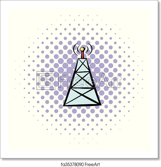 Free Art Print Of Cell Phone Tower Icon, Comics Style Cell Phone 561x581 Free Art Print Of Cell Phone Tower Icon, Comics Style Cell Phone