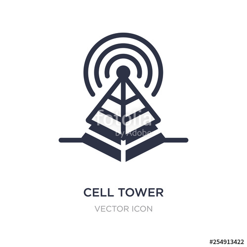 Cell Tower Icon On White Background Simple Element Illustration 500x500 Cell Tower Icon On White Background Simple Element Illustration