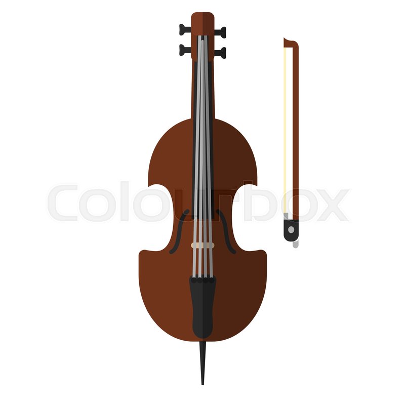 800x800 Cello Musical Instrument Flat Icon, Stock Vector Colourbox