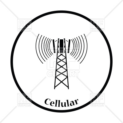 400x400 Cellular Broadcasting Antenna Icon Vector Image Of Icons