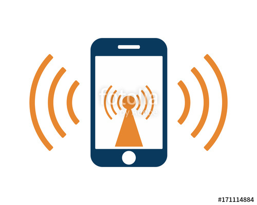 500x400 Signal Hand Phone Cellular Gadget Technology Icon Image Vector