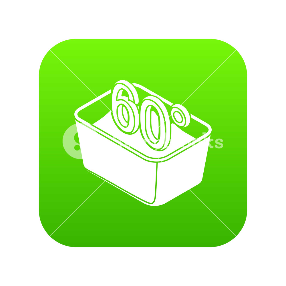1000x1000 Hand Wash Degrees Celsius Icon Green Vector Isolated On White