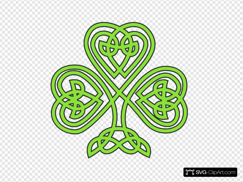 800x600 Celtic Shamrock Clip Art, Icon