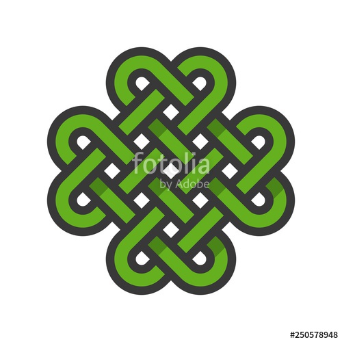 500x500 Celtic Knot Vector, Feast Of Saint Patrick Filled Icon Editable