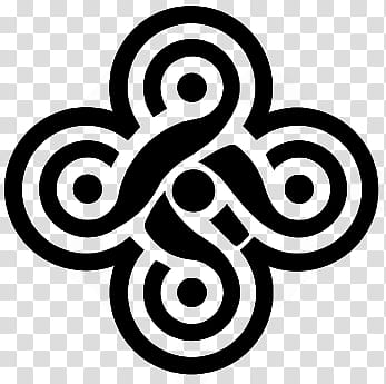 347x345 Teen Wolf Celtic Five Fold Knot Symbol Se, Black Icon Art