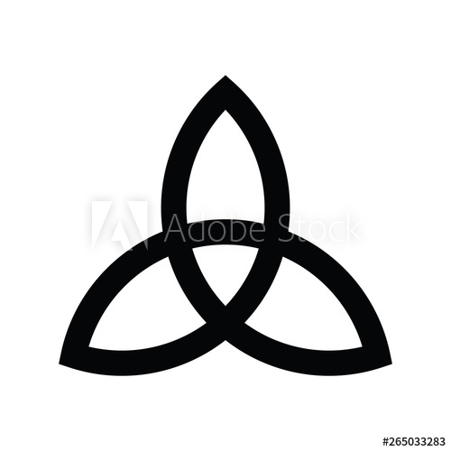 500x500 Triquetra Sign Icon Leaf Like Celtic Symbol Trinity Or Trefoil