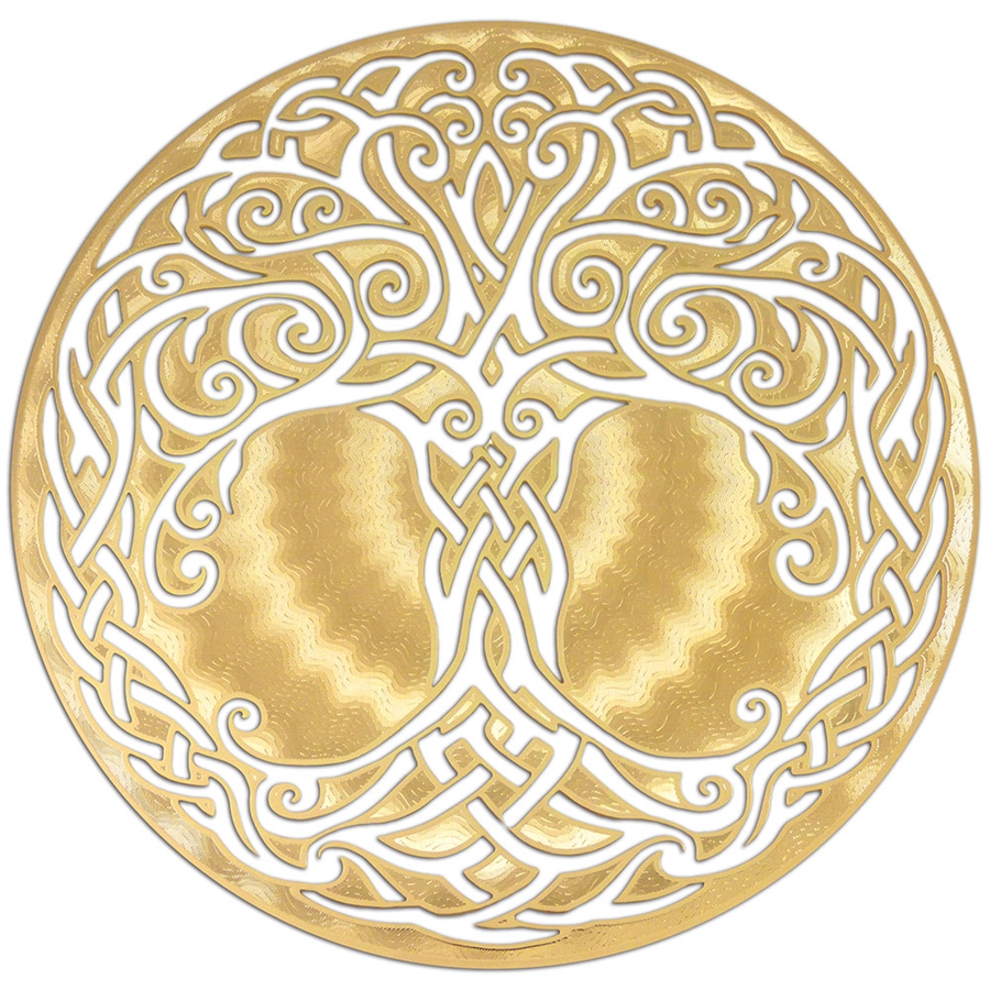 900x900 Celtic Tree Of Life Icon Gold Plated