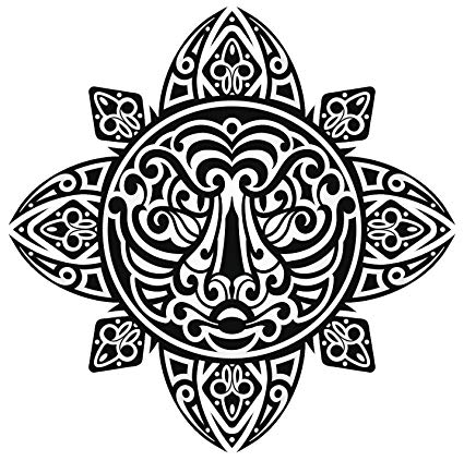 425x423 Black Tribal Celtic Knot Icon Vinyl Decal Sticker