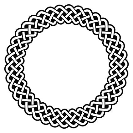 425x425 Black And White Celtic Knot Border Icon Vinyl Decal