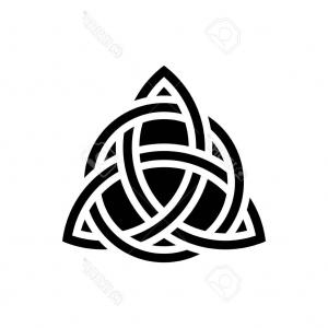 300x300 Triquetra Trinity Or Celtic Knot Isolated Vector Symbol Trinity