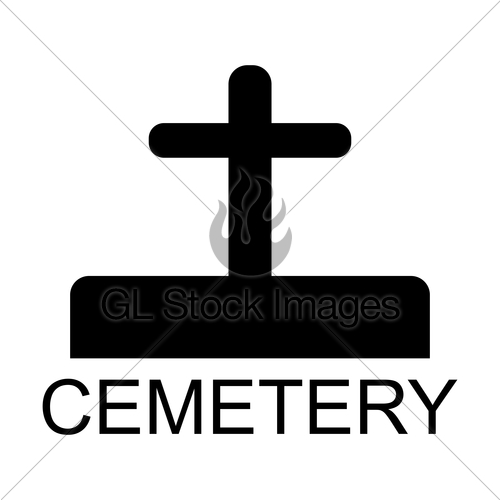 500x500 Cemetery Icon Gl Stock Images