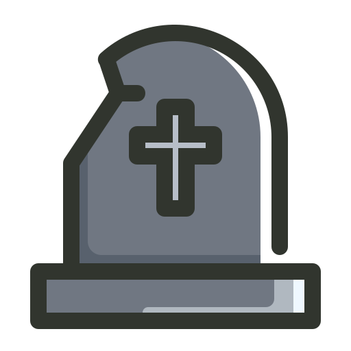 512x512 Cemetery, Gravestone, Graveyard, Rip, Tombstone Icon Free