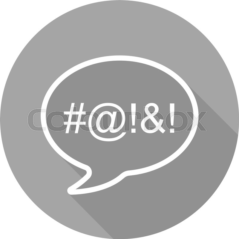 800x800 Dirty Language Flat Linear Long Shadow Stock Vector Colourbox