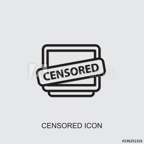 500x500 Censored Icon Outline Censored Icon From Media Collection Use