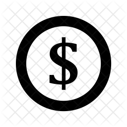 256x256 Cent Icon Of Glyph Style