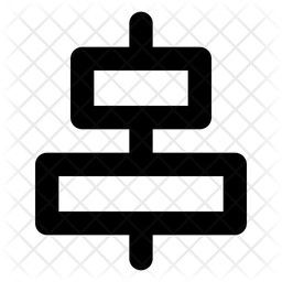 256x256 Horizontal Align Center Icon Of Line Style