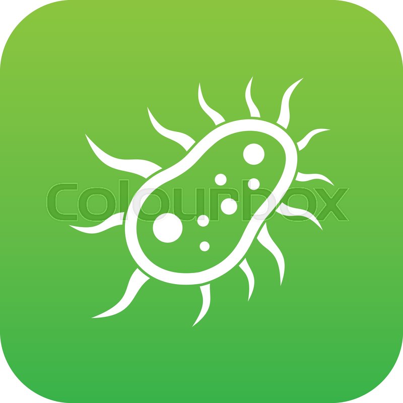 800x800 Bacteria Centipede Icon Digital Green Stock Vector Colourbox