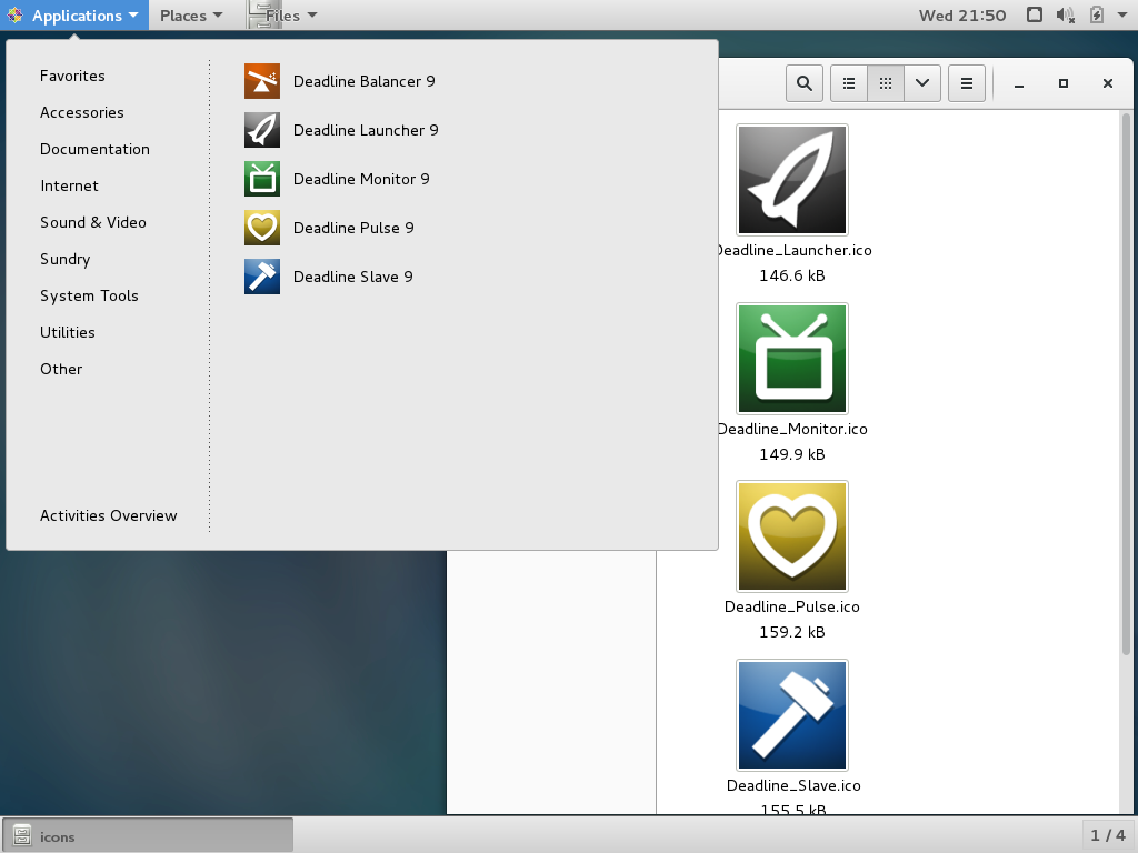 1024x768 Deadline Icons On Centos