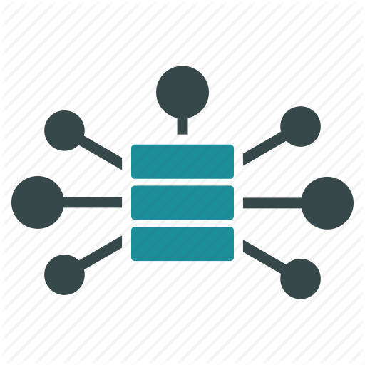 512x512 Central Server, Connections, Database, Distribute, Internet