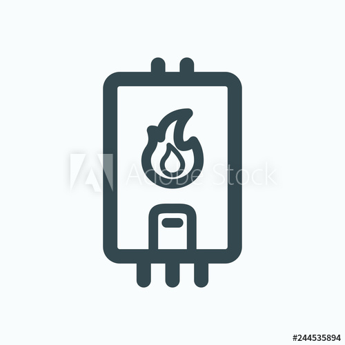 500x500 Gas Boiler Icon, Condensing System Gas Boiler For Central House