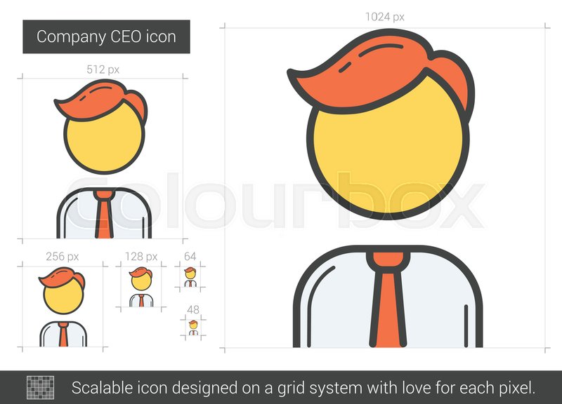 800x576 Company Ceo Vector Line Icon Isolated Stock Vector Colourbox