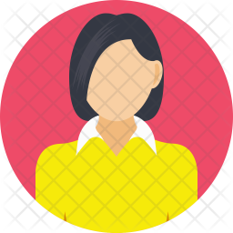 256x256 Female Ceo Icon Of Flat Style