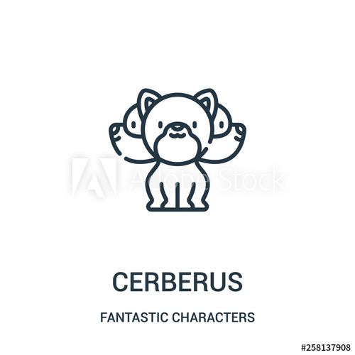 500x500 Cerberus Icon Vector From Fantastic Characters Collection Thin