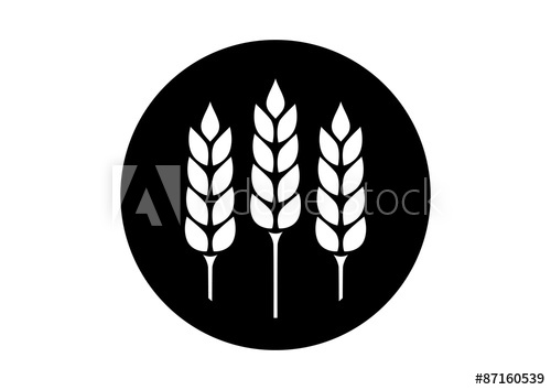 500x354 Black And White Cereal Icon On White Background