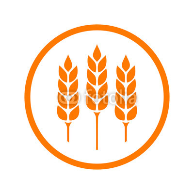 400x400 Round Cereal Icon On White Background, Healthy Food Ecology Poster