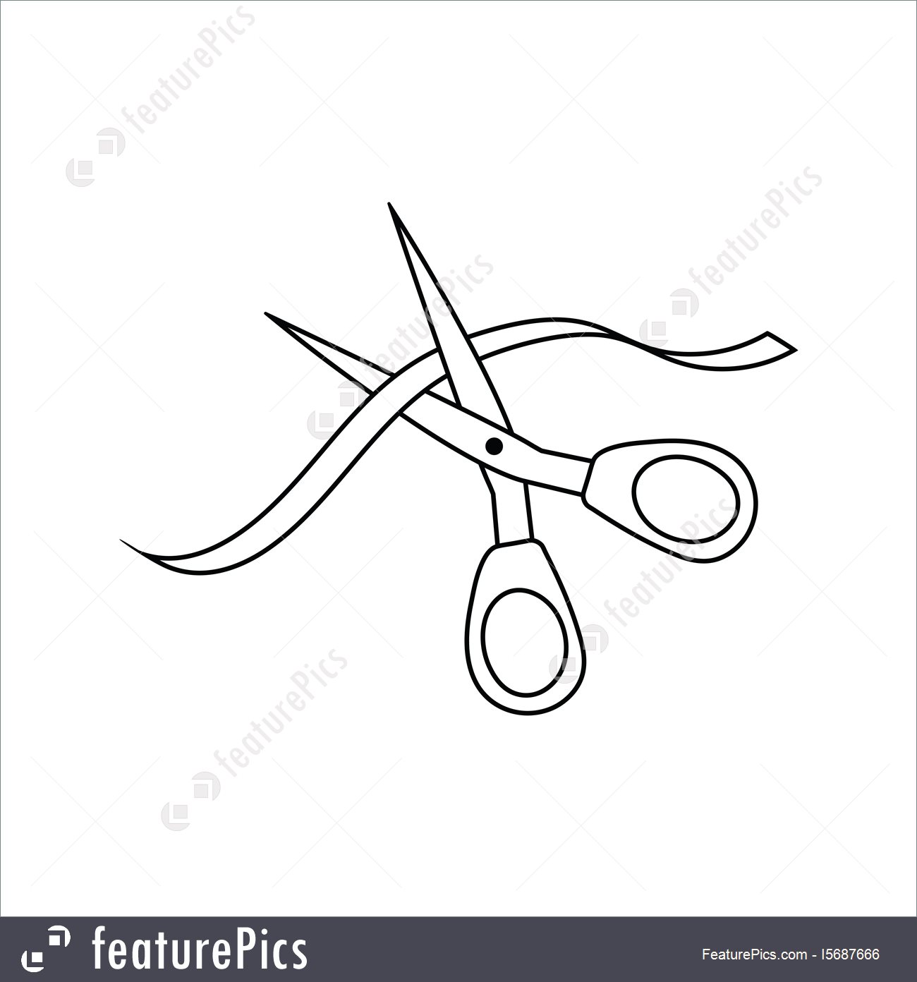 1300x1392 Ceremony Ribbon Cut Icon Illustration