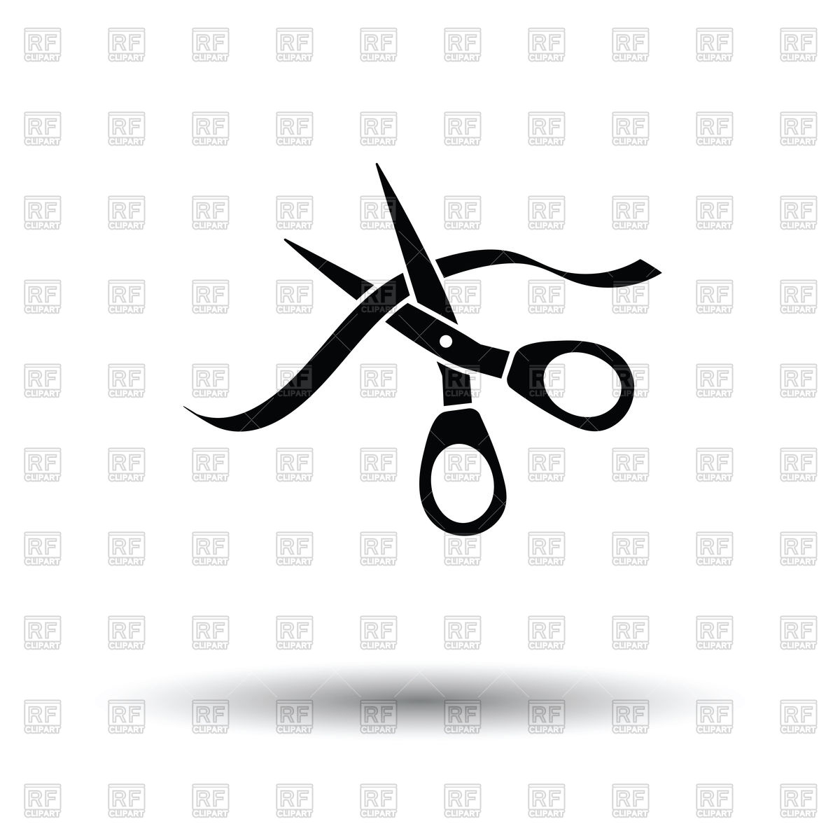 1200x1200 Ceremony Ribbon Cut Icon With Shadow Design Vector Image Of Icons