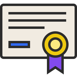 256x256 Certificate Icon Outline Filled