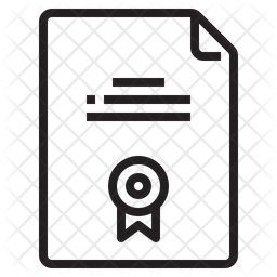 256x256 Certificate Icon Of Line Style
