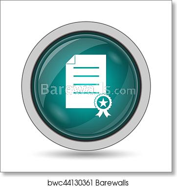 362x382 Certificate Icon, Art Print Barewalls Posters Prints