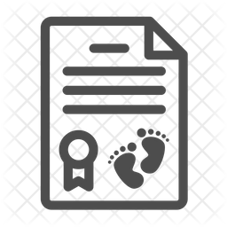 256x256 Birth Certificate Icon Of Line Style