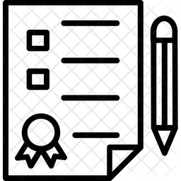 256x256 Certificate Icon Of Line Style