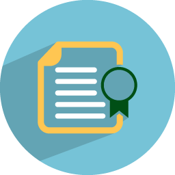 256x256 Certificate Icon Flat Finance Iconset Graphicloads