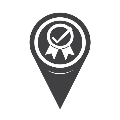 490x490 Map Pointer Certified Icon Vector