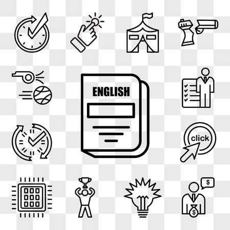 450x450 Set Of Transparent Icons Such As English Subject, Cfo, Lumen