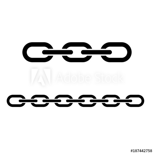 Chan Simple Metal Chain With Secure Links Vector 500x500 Chan Simple Metal Chain With Secure Links Vector