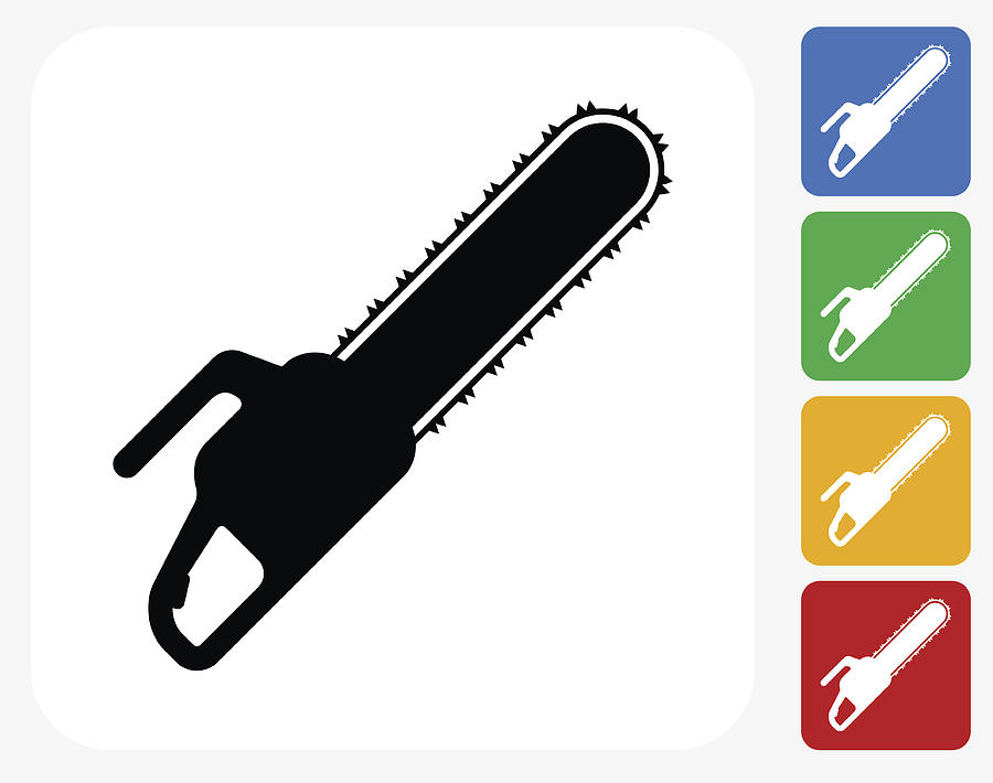 Chainsaw Icon Flat Graphic Design 900x710 Chainsaw Icon Flat Graphic Design