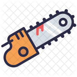 Chainsaw Icon Of Colored Outline Style 256x256 Chainsaw Icon Of Colored Outline Style